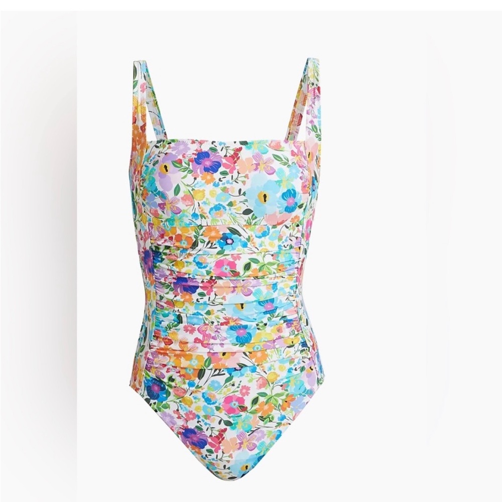 Johnny Was Multicolor Floral One Piece Swimsuit.S. NWT